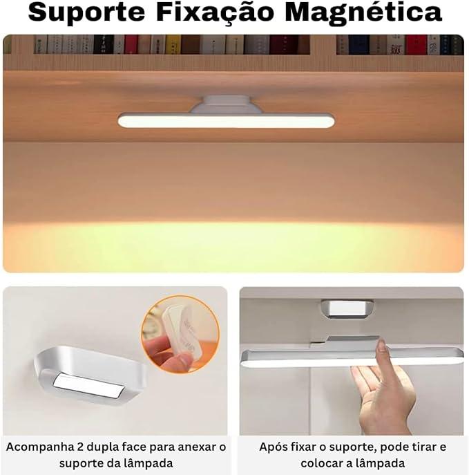 Luminária LED Barra Recarregável USB - Sem Fio Versátil - Dy Confort